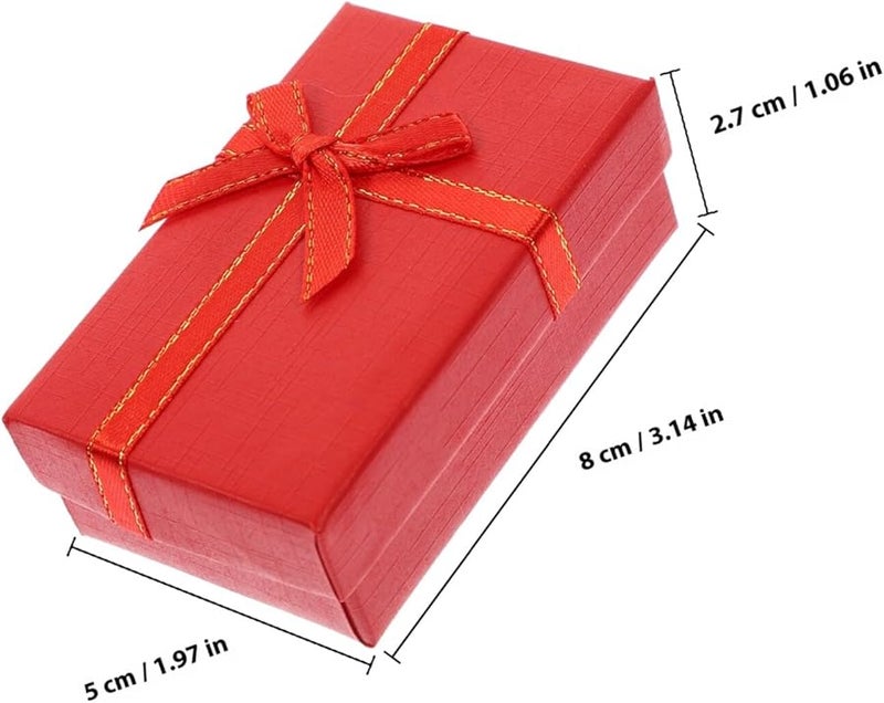 24Pcs Red Small Jewelry Box Organizer Case For Rings Earrings Necklaces Travel Storage - Image 2